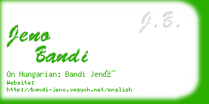 jeno bandi business card